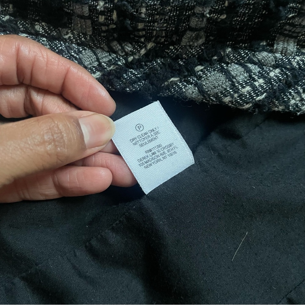 Derek Lam 10 Crosby Black and Gray Women's Tweed Jacket - Picture 7 of 8